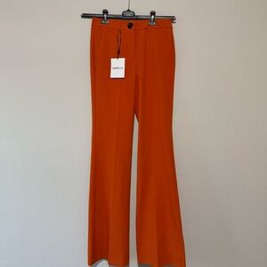 Marella Men's Vibrant Orange Dress Pants